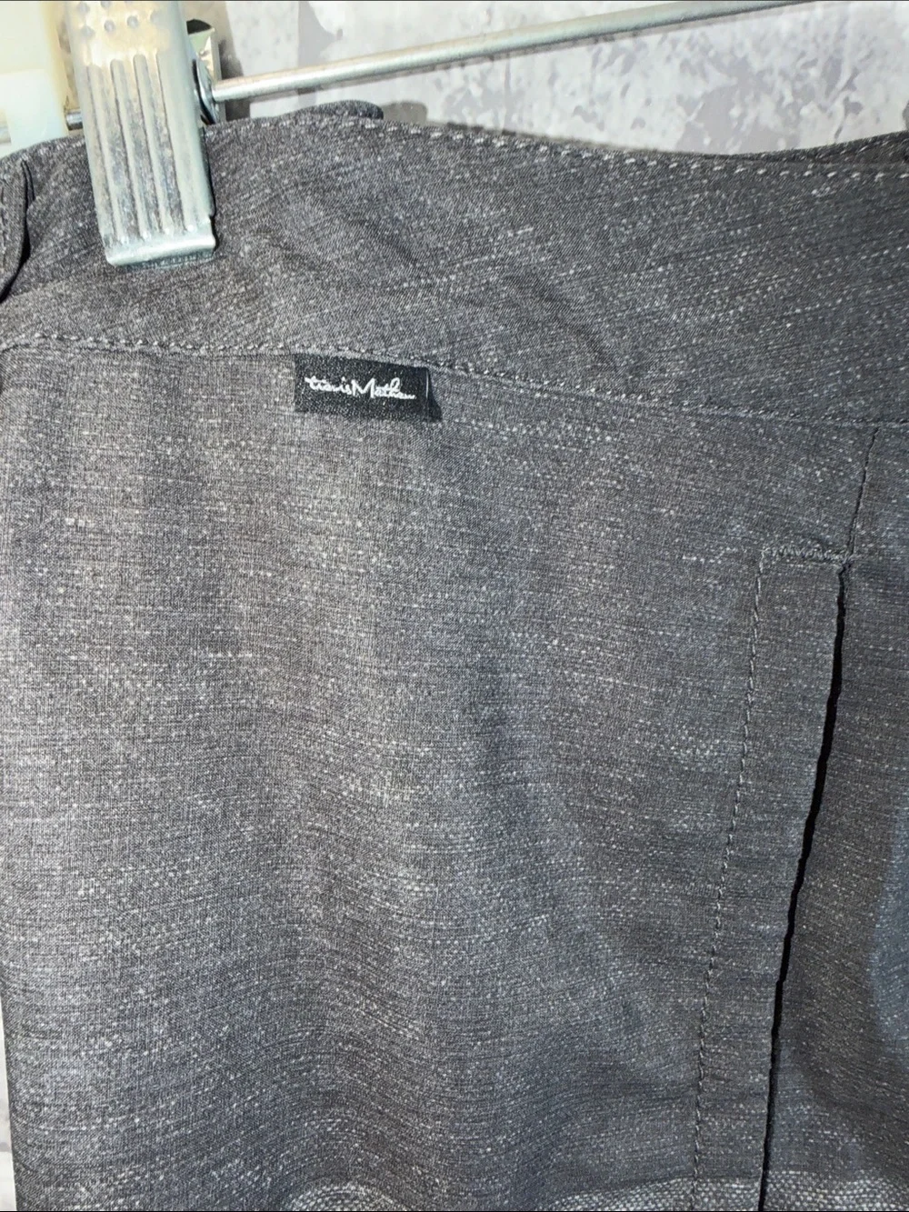 Travis Mathew Men's Charcoal Gray shorts with Subtle Stripe